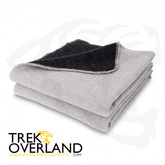 100% Wool Outdoors Blanket (Smokey White / Dark Grey) - Petromax - 861-de-271-150